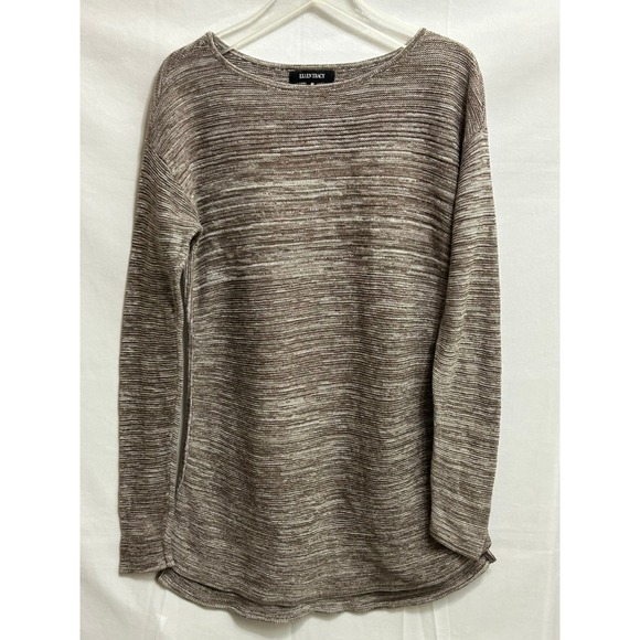 Ellen Tracy Sweaters - Ellen Tracy Womens Coco Ivory Space Dye Knit Sweater Boat Neck Size Medium